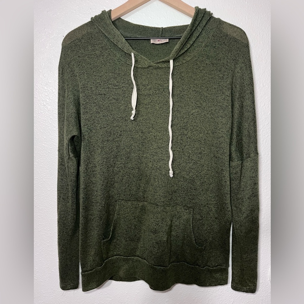 Free Kisses Deep Green light weight hoodie
